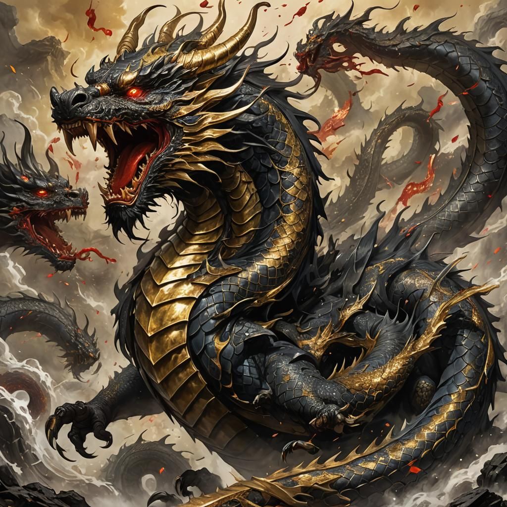 Heavenly Dragon Transformation in Anime Style