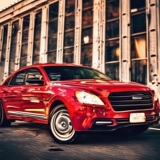 Semi Truck in Professional Photography Style