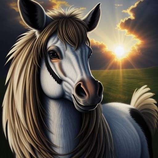 Donkey in Divine Sunshine