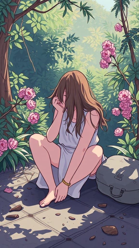 Woman in Transparent Black Dress