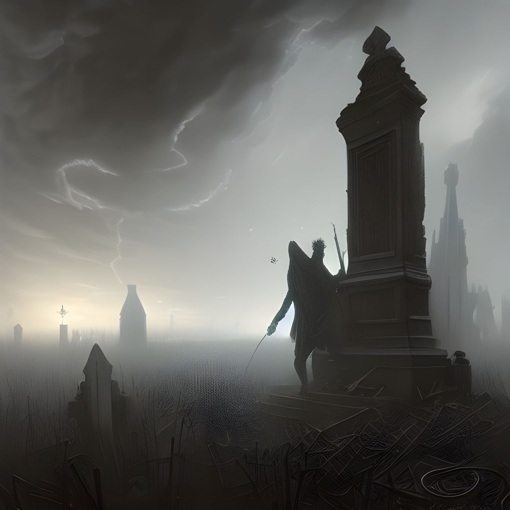 Horror Graveyard Smash in Doré and Rutkowski Style