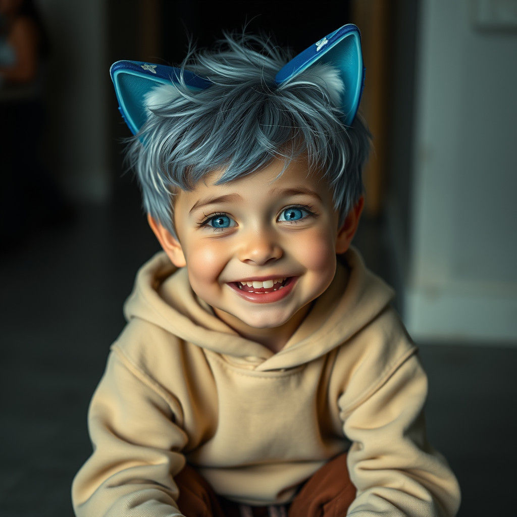 Boy with Cat Ears: Cinematic Film Still