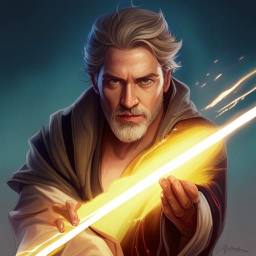 Harry Potter as Jedi Master in Digital Art