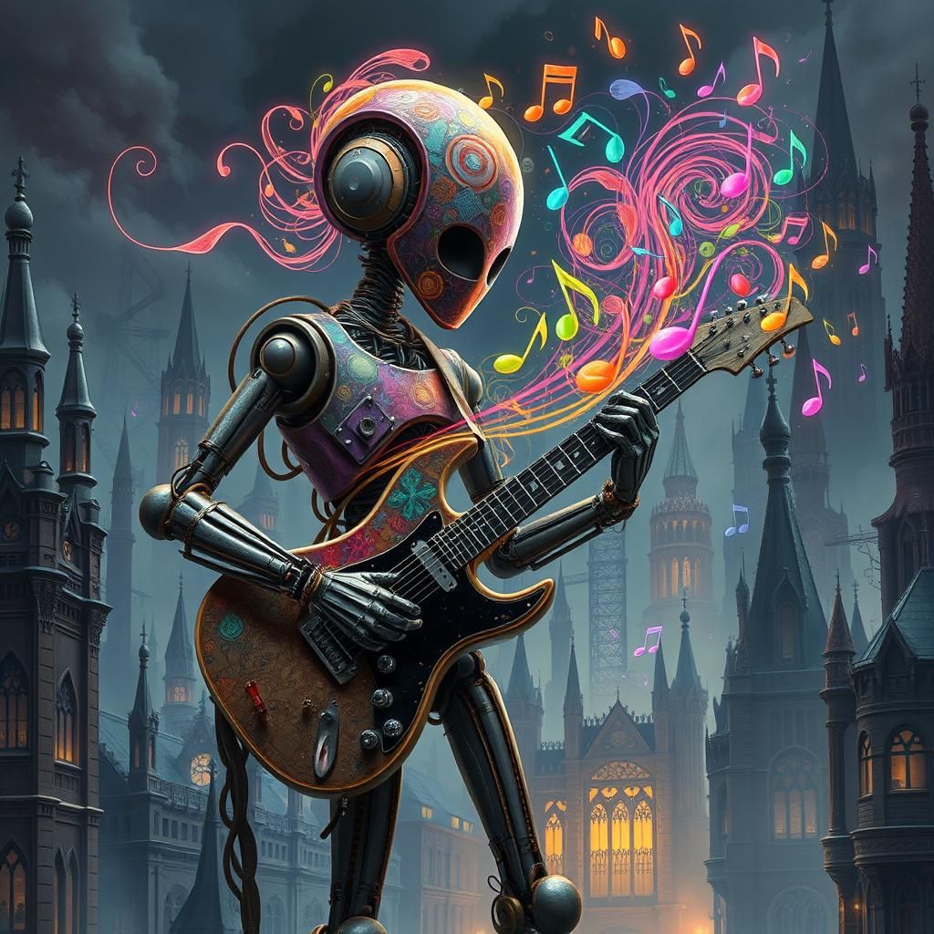 Biopunk Robot's Dali-Inspired Guitar Solo