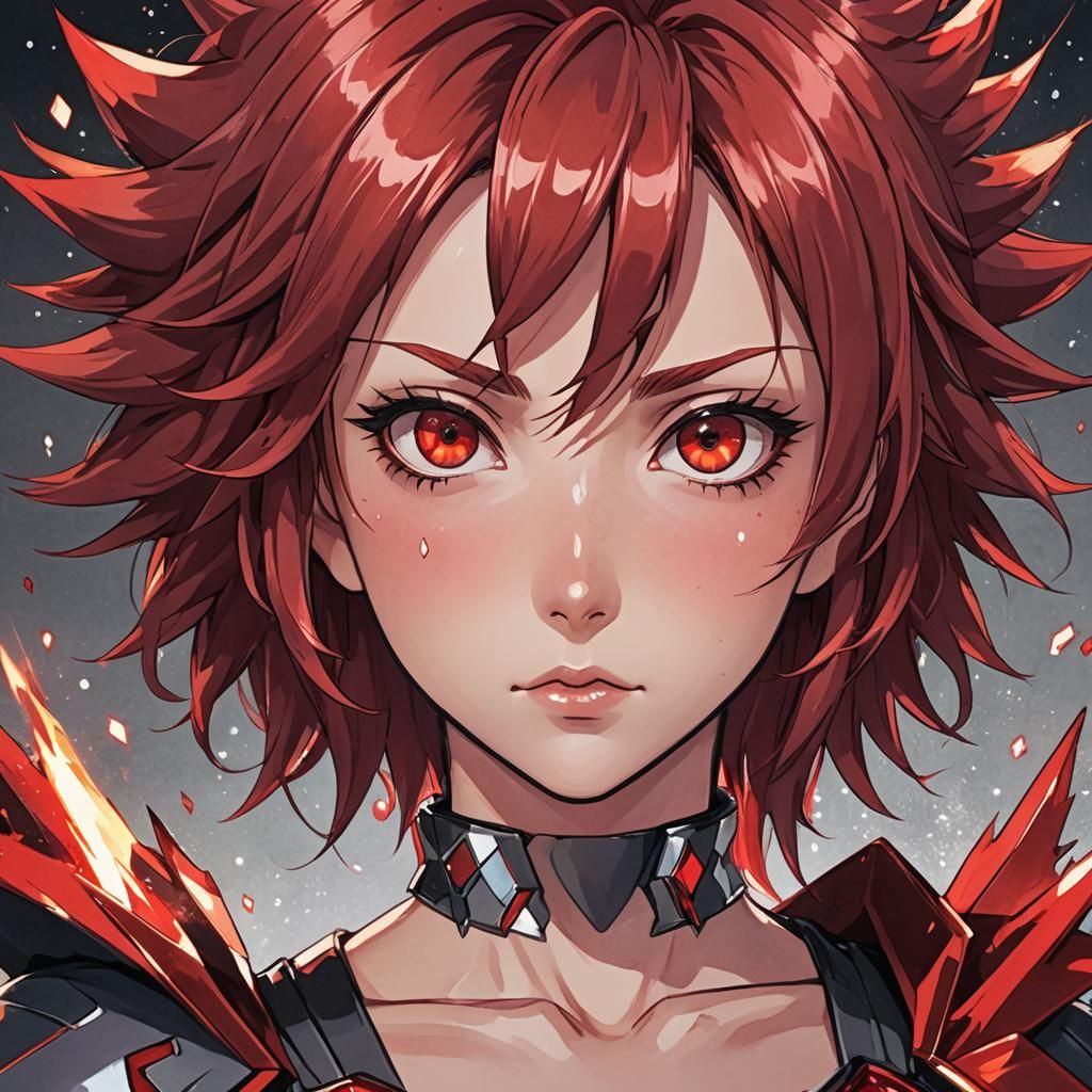 Anime Portrait of Ruby from Steven Universe