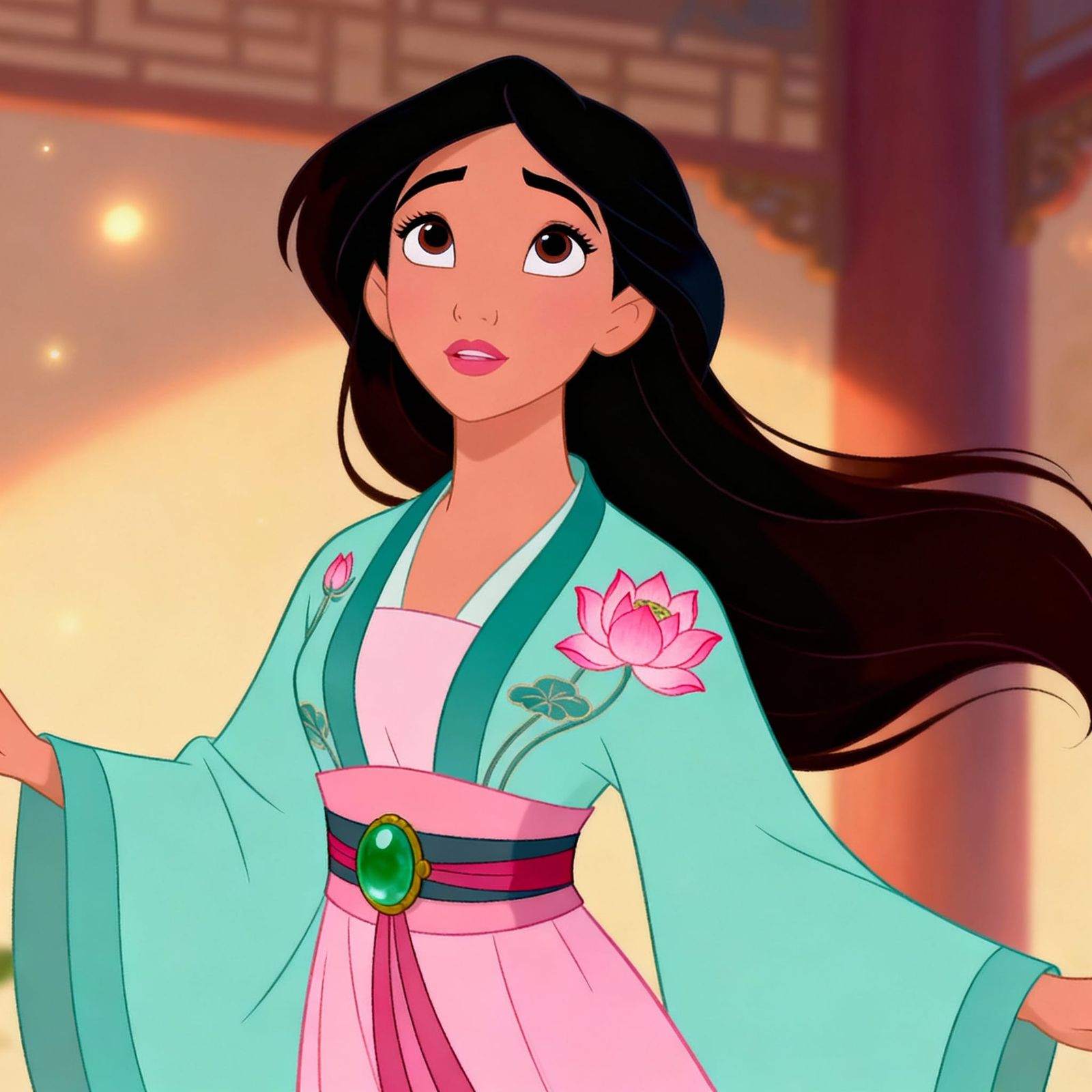 Yuan Dynasty Woman in Bianfu Cartoon Style