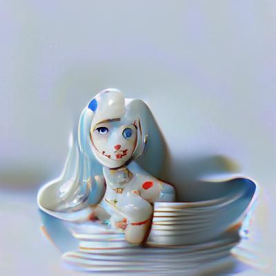 AI Generated Image of a Porcelain Girl
