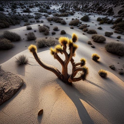 Joshua Tree in Mojave Desert: Minimalist Photography