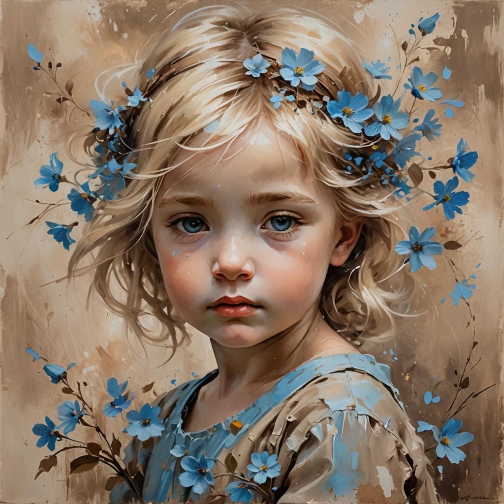 Baby Girl Portrait in Old Masters Style