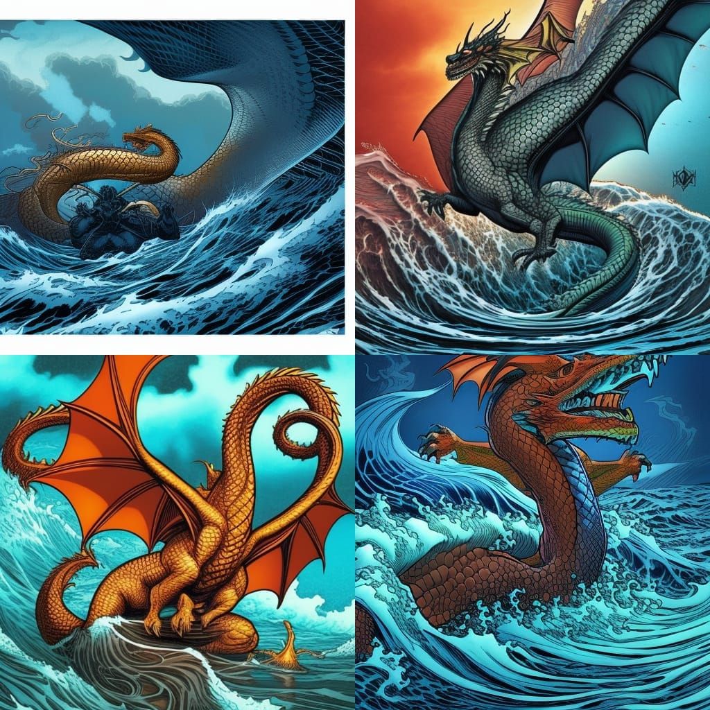 Three-Headed Dragon Rises: Comic Book Art