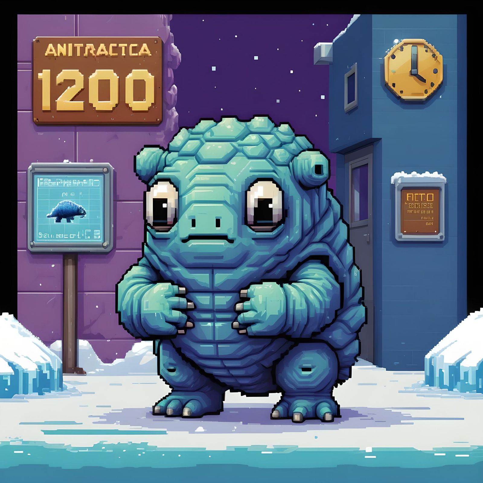 Terry the Tardigrade (Escaped a lab in Antarctica and is on a quest to find moss)