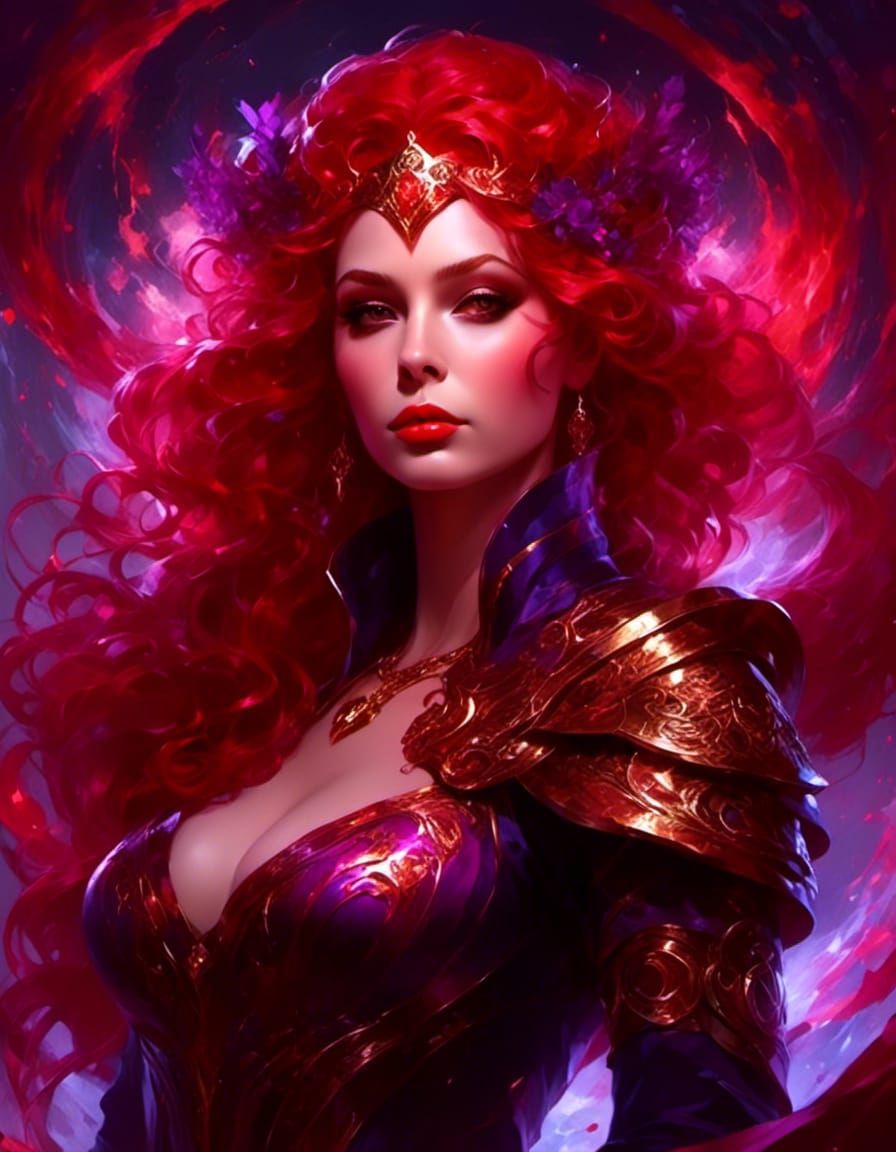 Hyperrealistic Portrait of a Human Mage in Fantasy Style