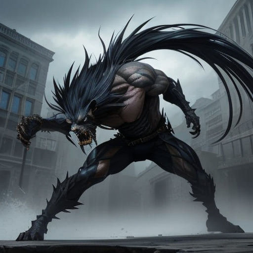 Mysterious, Moonlit Creature Emerges in Comic Book Style