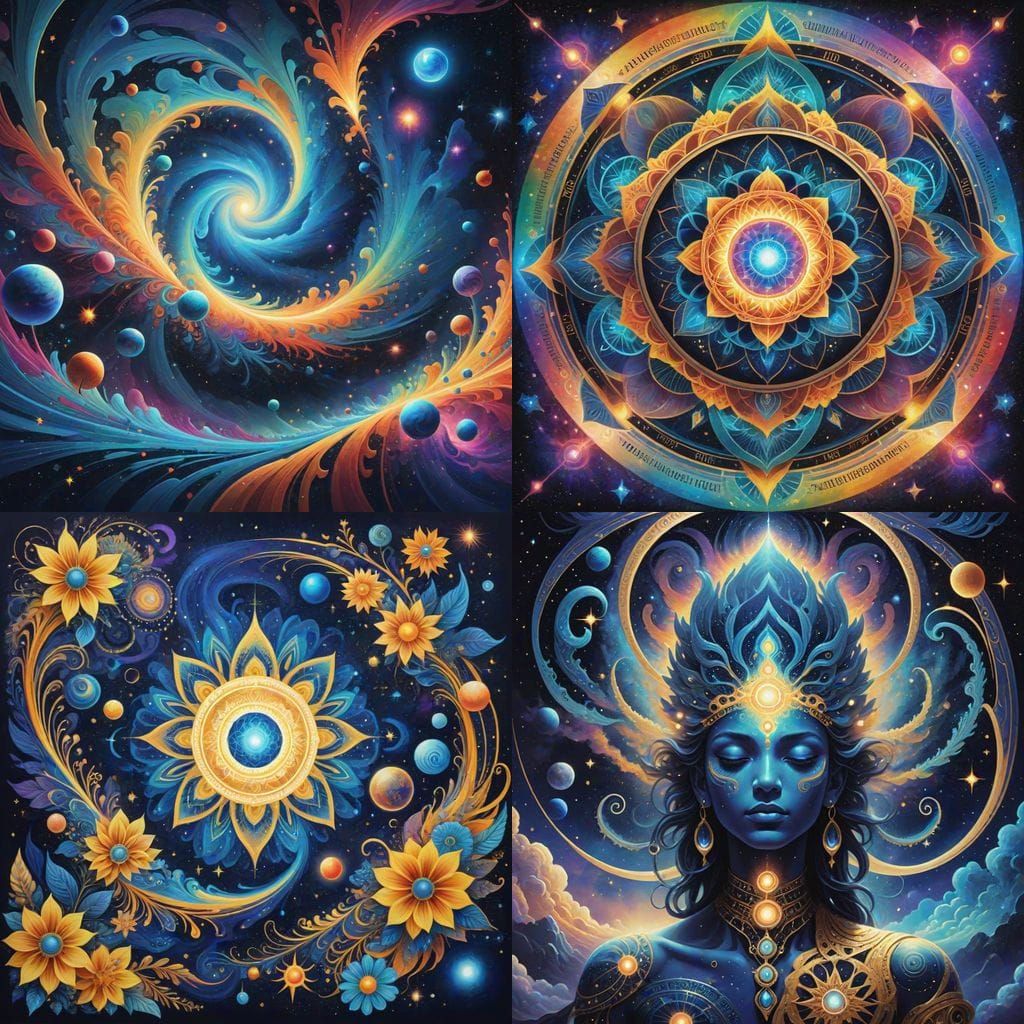 Astral Cosmic Illustration of God Frequencies