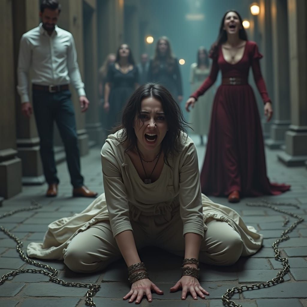 Desperate Mother Trapped in a Futuristic Gothic Nightmare