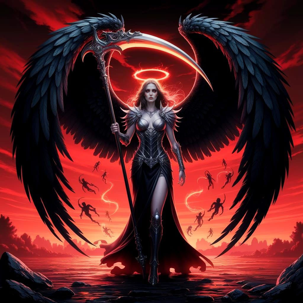 The reaper wears heels tonight💀🪽👠