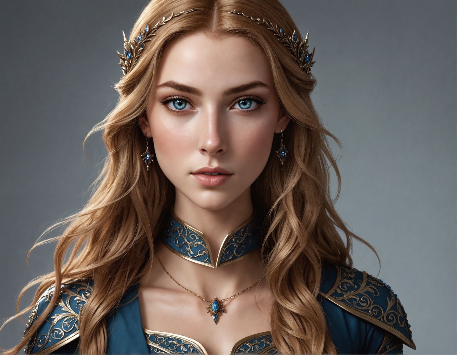 Beautiful High Elf Portrait in Hyperrealistic Style