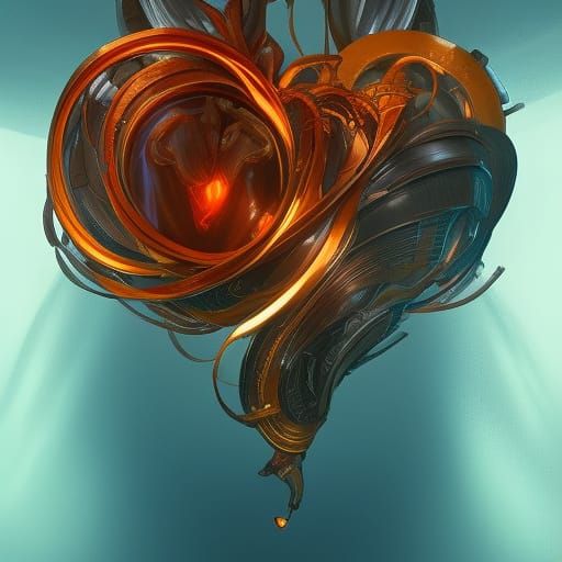 Heart with Infinity Loop in Splash Art Style