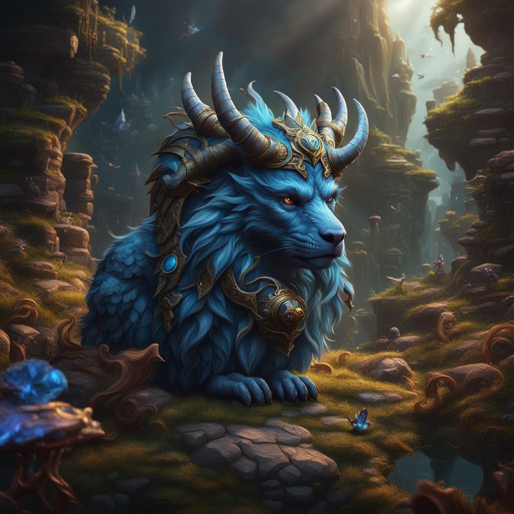 Fantastical Mythical Pet in Detailed Matte Painting