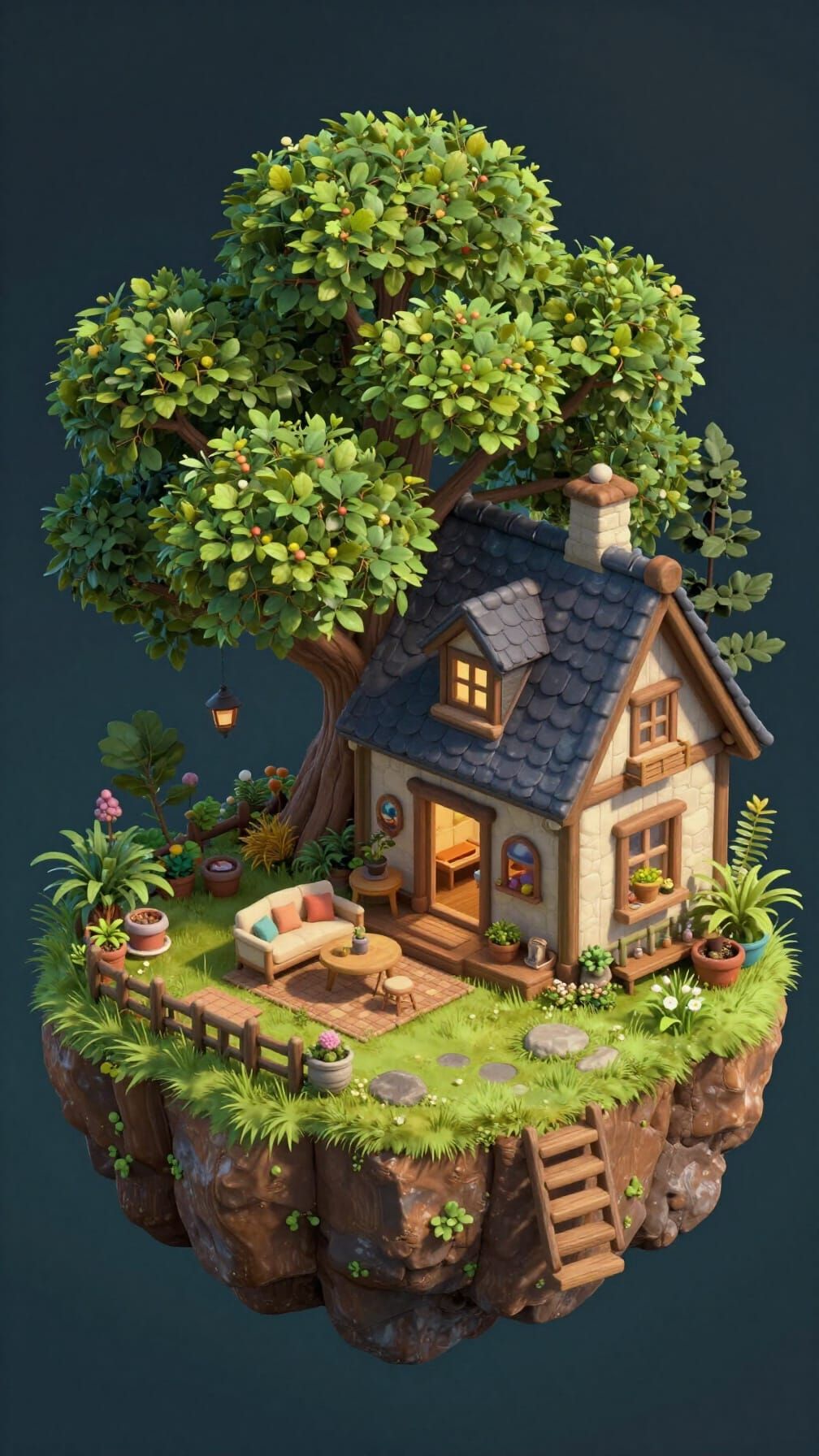 Cozy Isometric Cottage on Floating Island