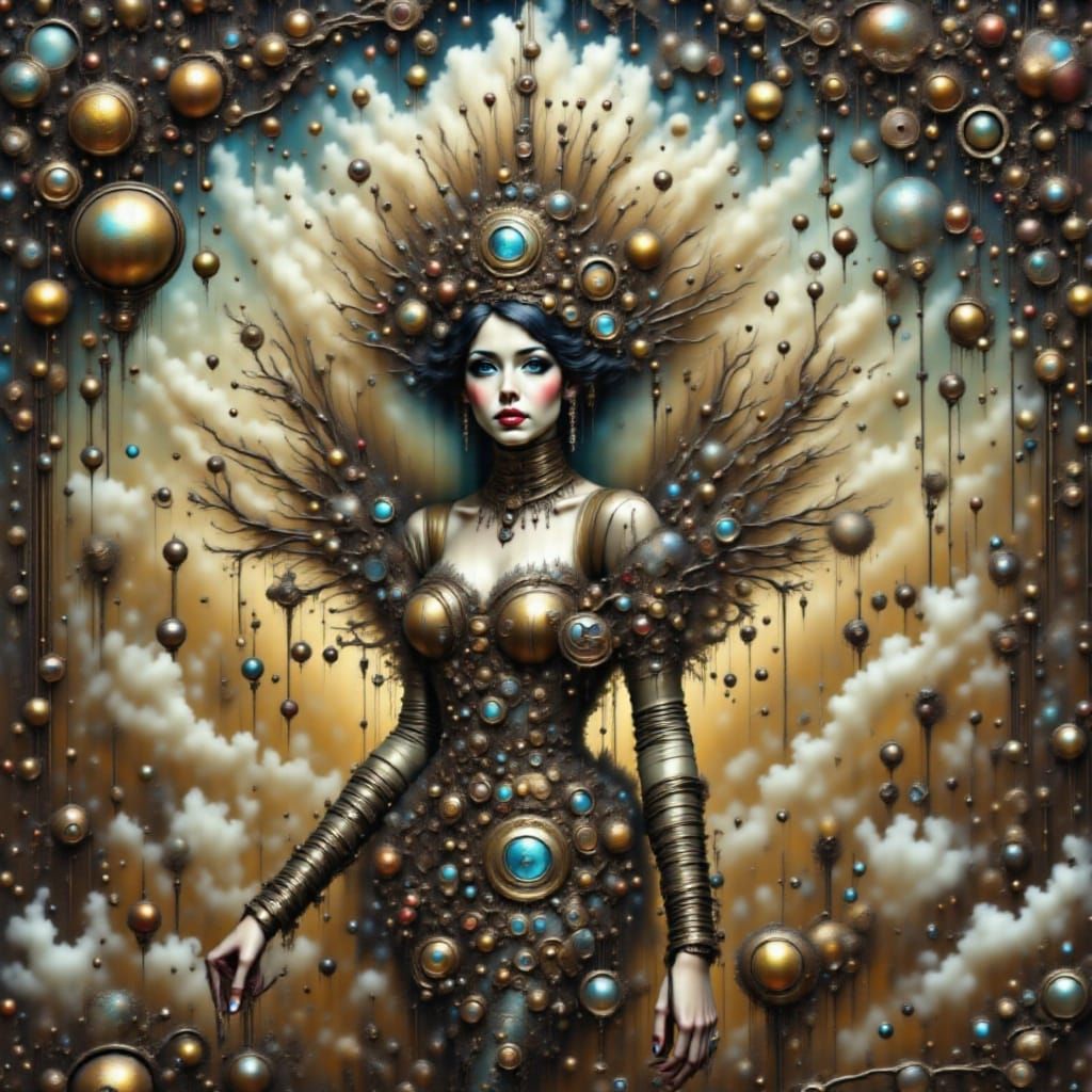 Steampunk Fashion Portrait in Surreal Style