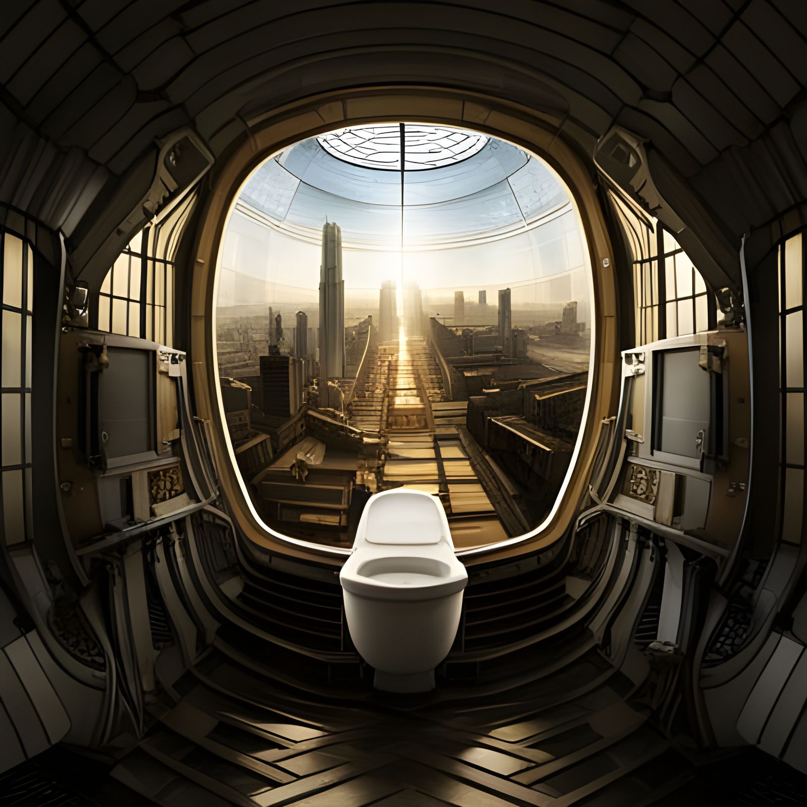 🚽🧻 Space scifi Toilet looking out into the new world 🧻🚽