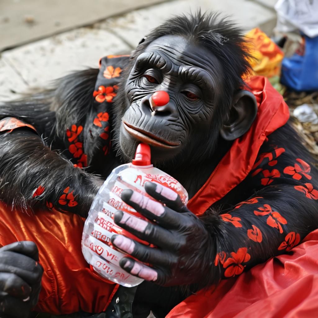 Juggalo Chimp Sleeping in Tree: Tim Burton Comic