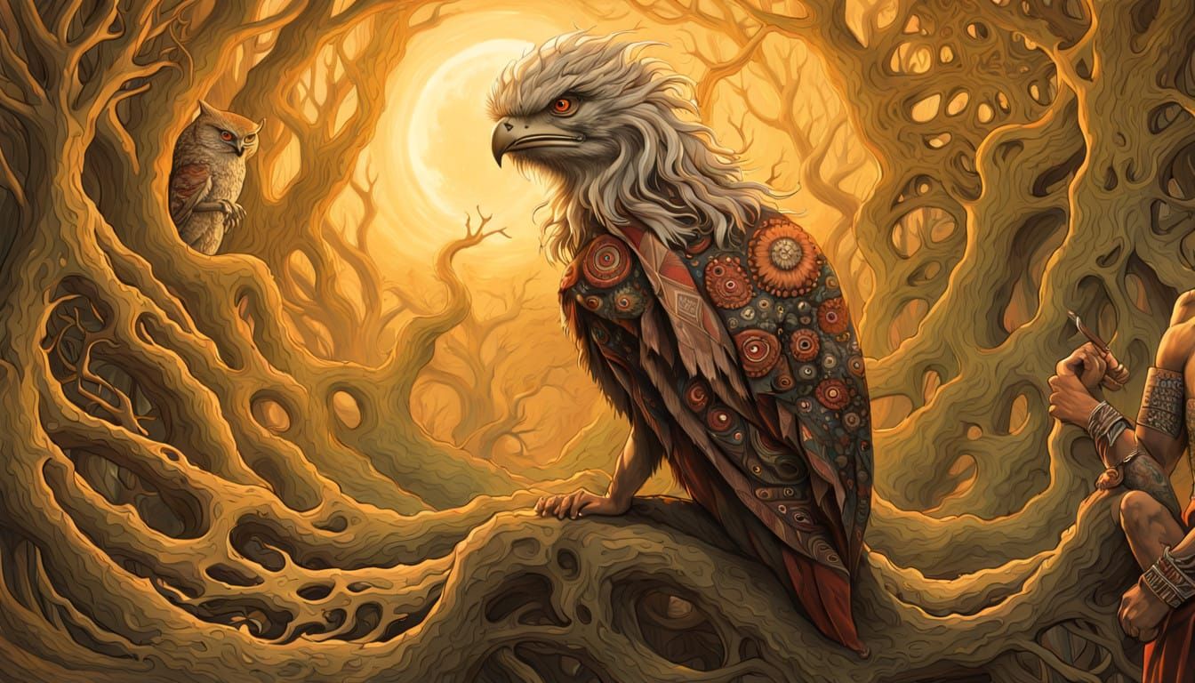 Australian Aboriginal Warrior in Mystical Dreamscapes