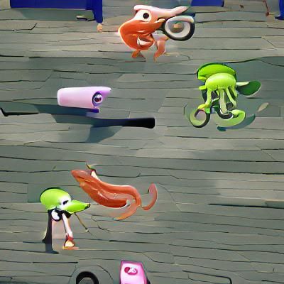 Surreal AI-Generated Squid Image
