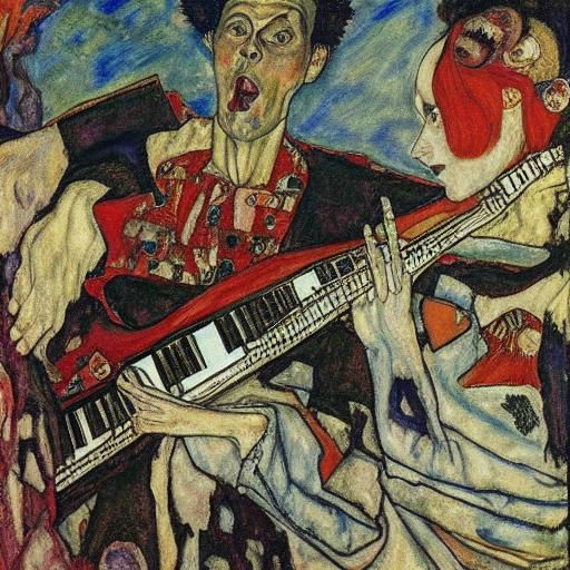 Vampire Music Notes in Expressionist Style