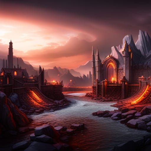 Dante's Hell: Detailed Matte Painting in Deep Color