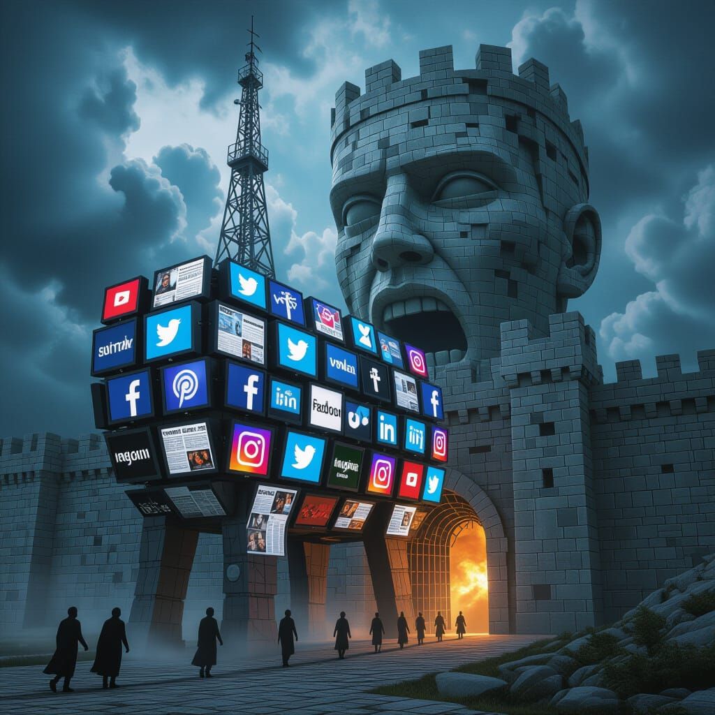 Media Trojan Horse at Giant Head Castle