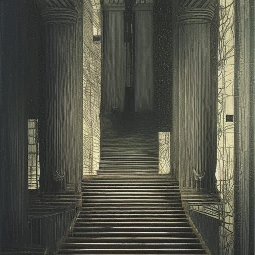 Sinister Stairway to Cosmic Horror in Woods