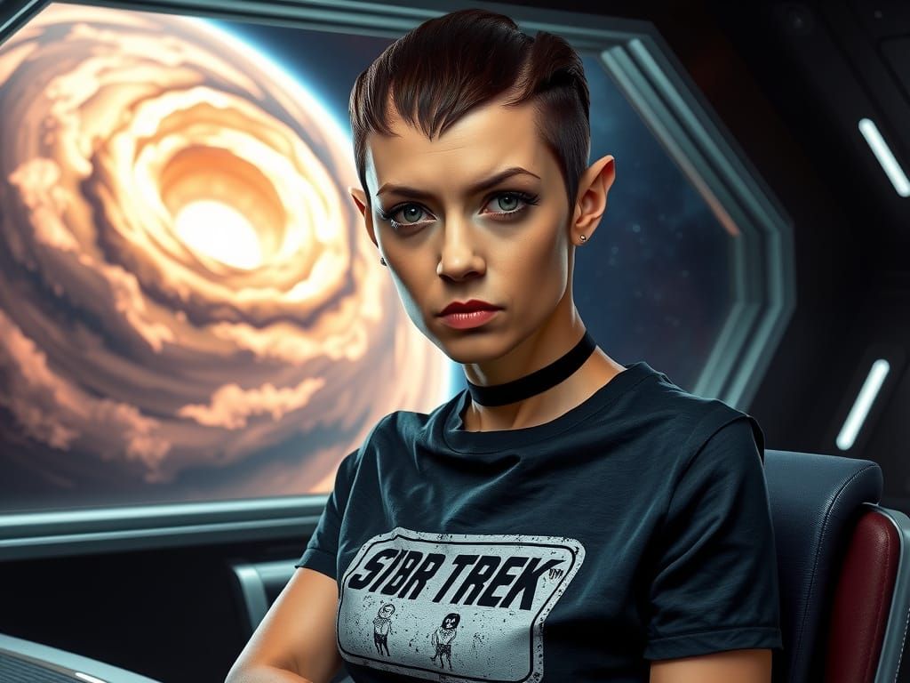 Androgynous T'Pol Fronts Cyberpunk Punk Band on USS Enterpri...