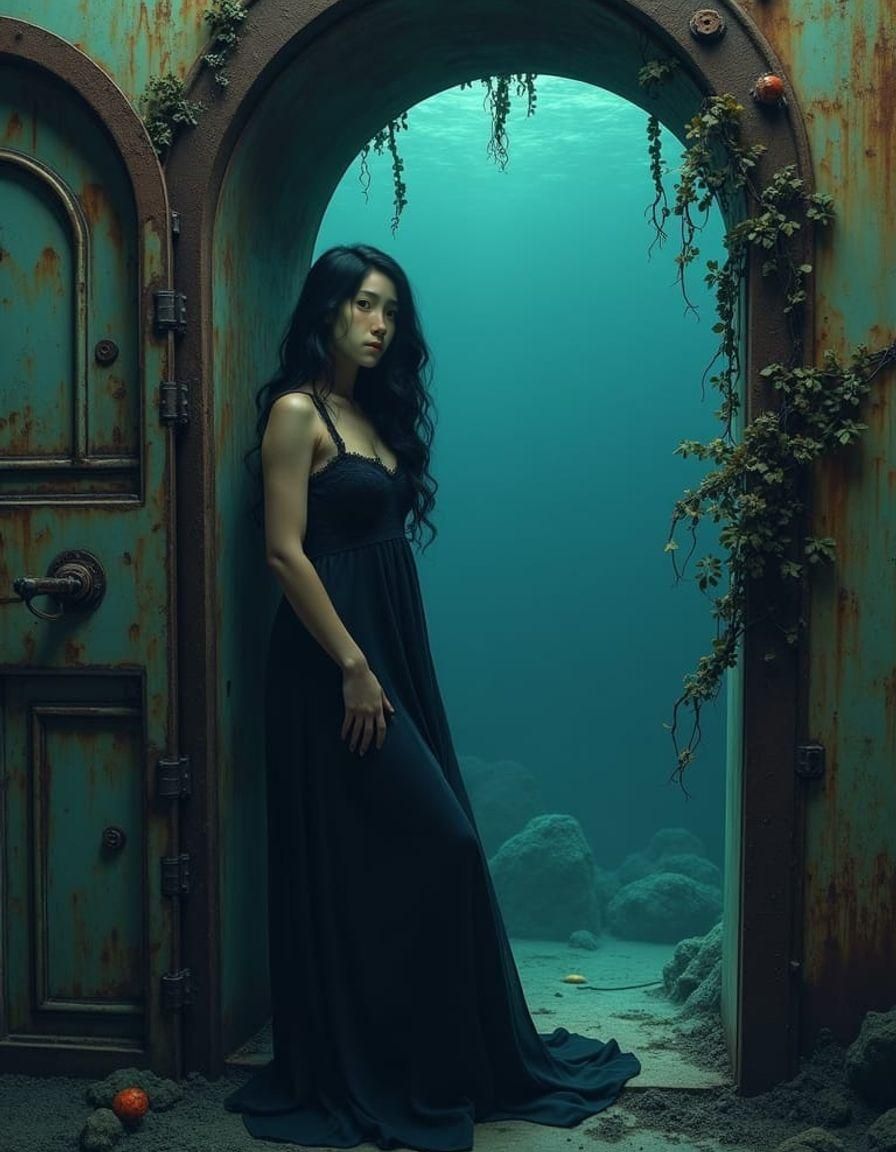 Submarine Beauty in Anime Style by Makoto Shinkai