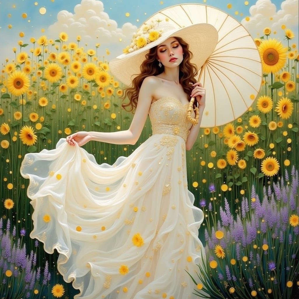 Lavender Dreams in White Lace