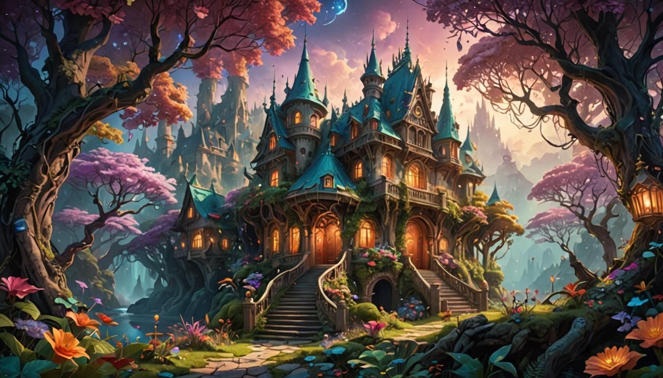 Vibrant fantasy world