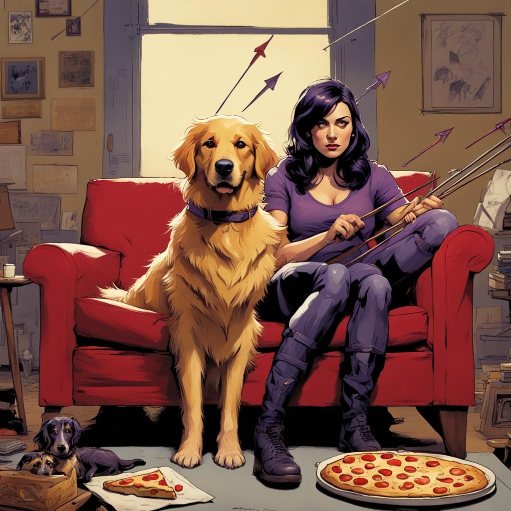 Kate with Lucky The Pizza Dog