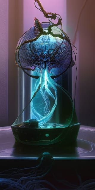 Alien Spaceship Schematics: Hyperrealistic Scientific Illust...