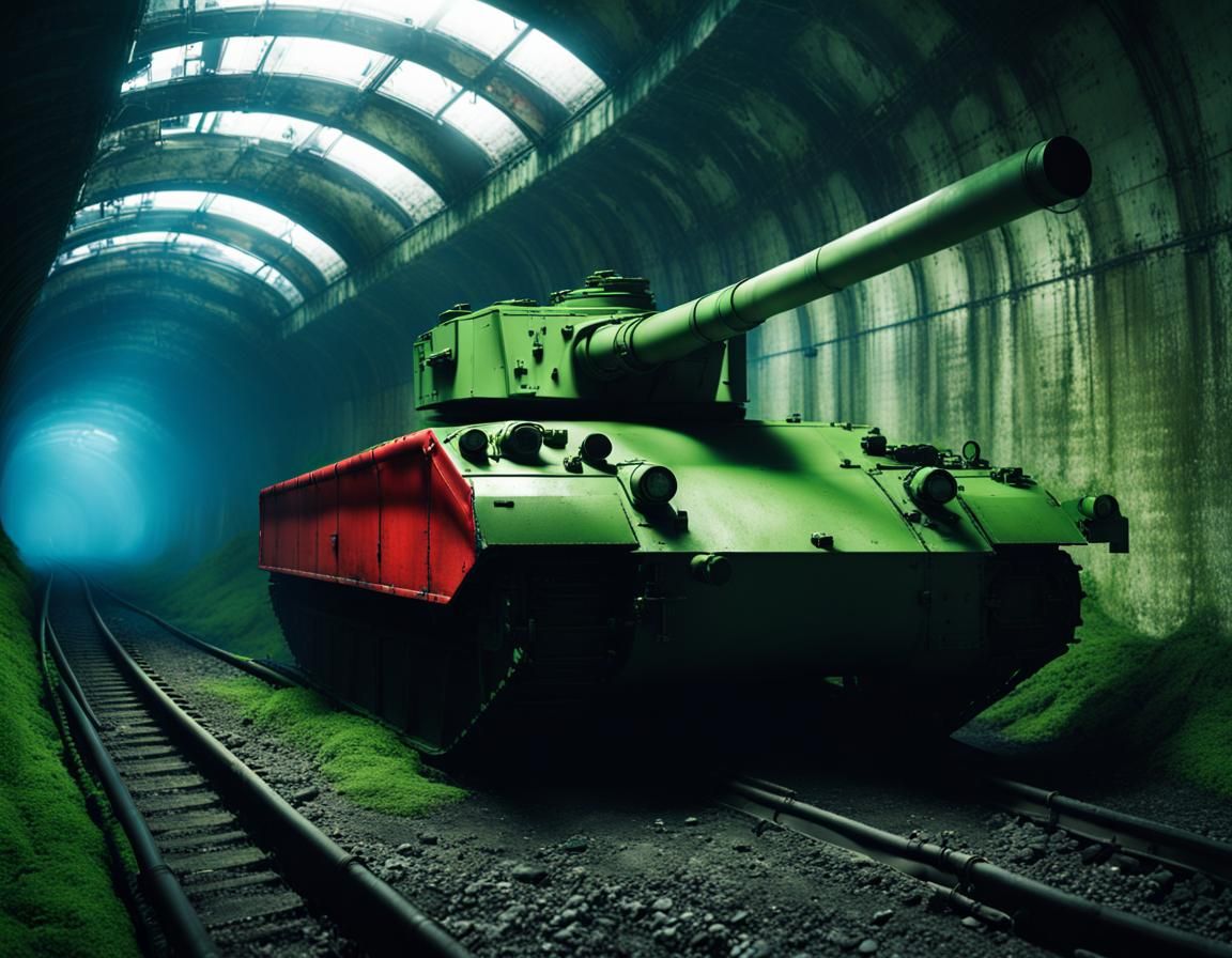Industrial Tank Patrol in Abandoned Tunnel