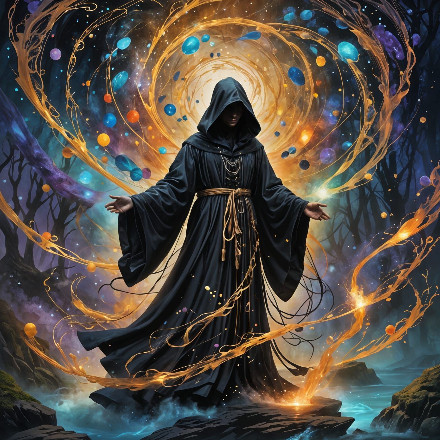 Mystical Dream Weaver in Ethereal Realm