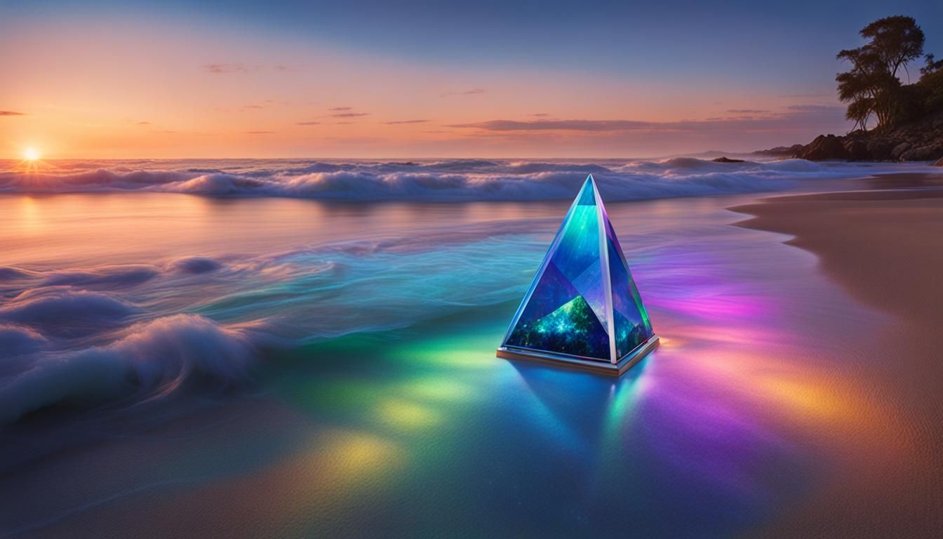 Lunar Tide Prism Emitting a Calming Glow
