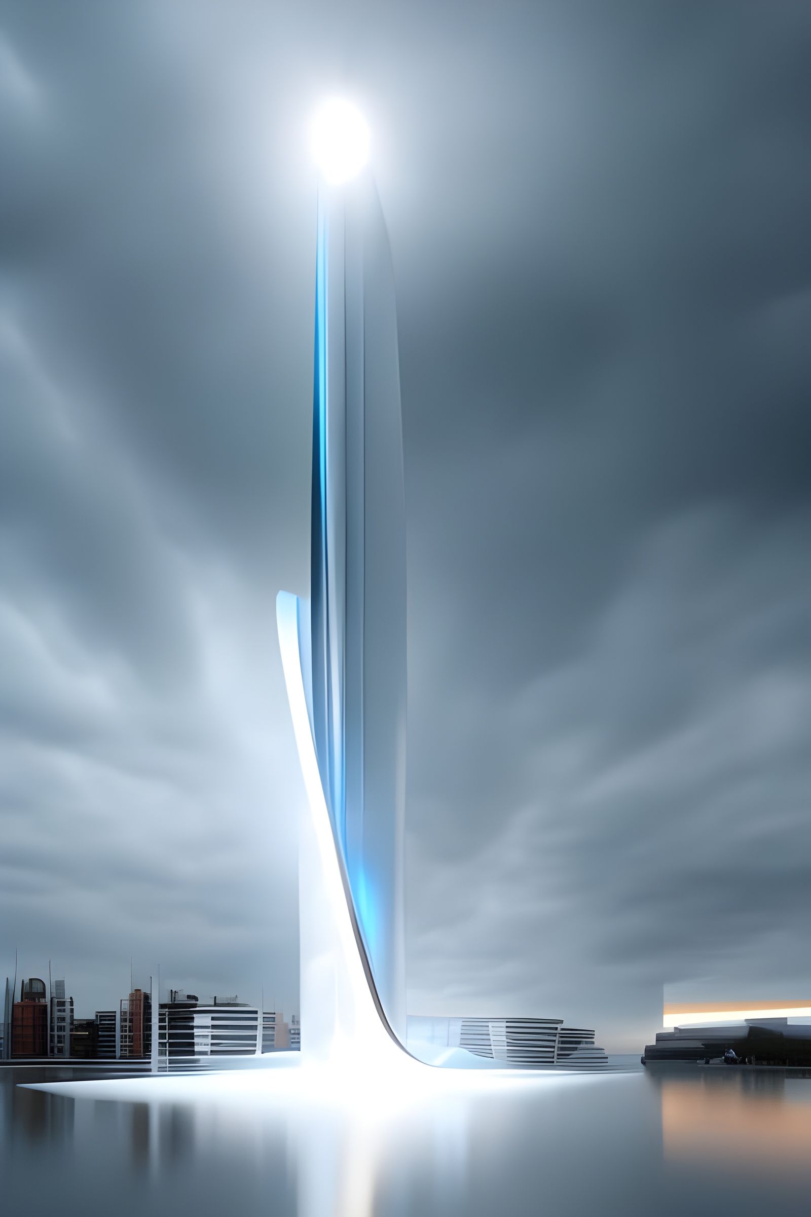Monumental Skyscraper as Digital Art Masterpiece