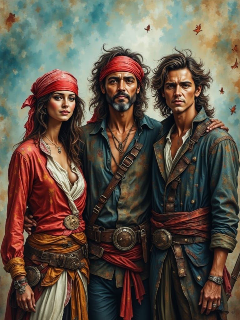 Celebrities as Somali Pirates in Unique AI Art