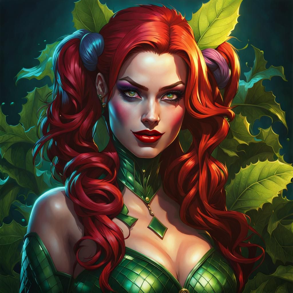Poison Ivy and Harley Quinn Daughter Portrait
