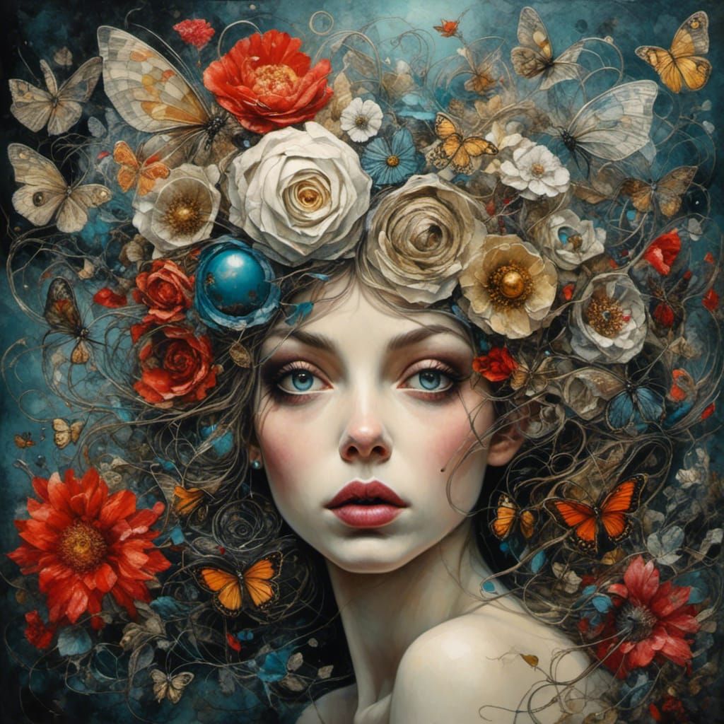 Abstract Art Deco Design with Vintage Elements