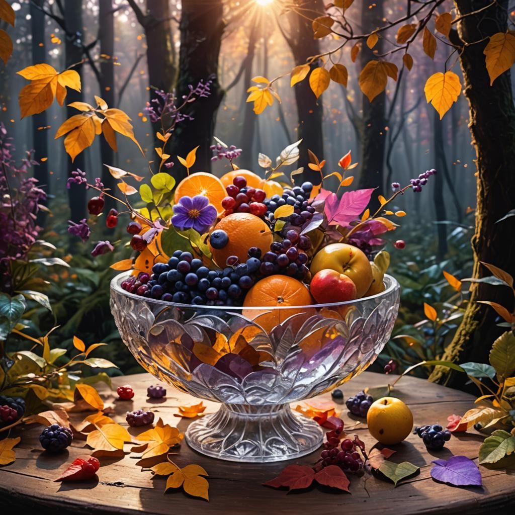 Mystical Forest: Crystal Bowl of Autumnal Fantasy