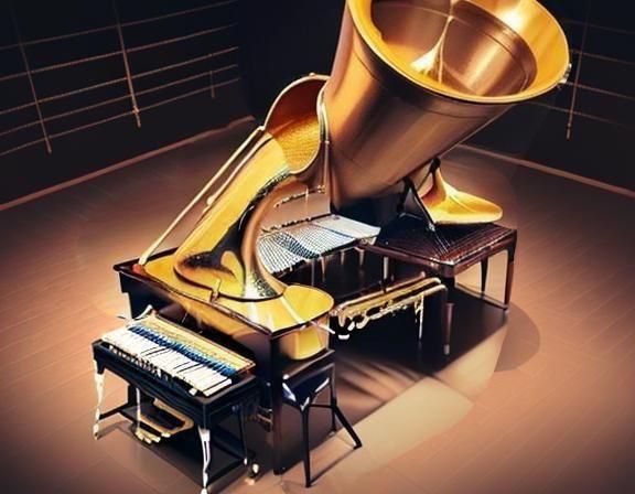 Orchestral Machine in Digital Comic Book Style