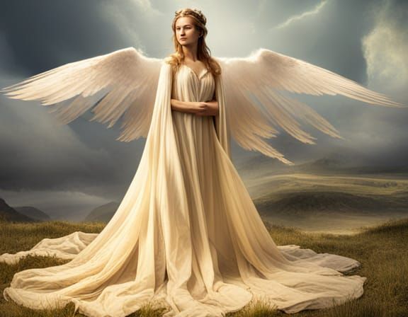 Queen with winged cape