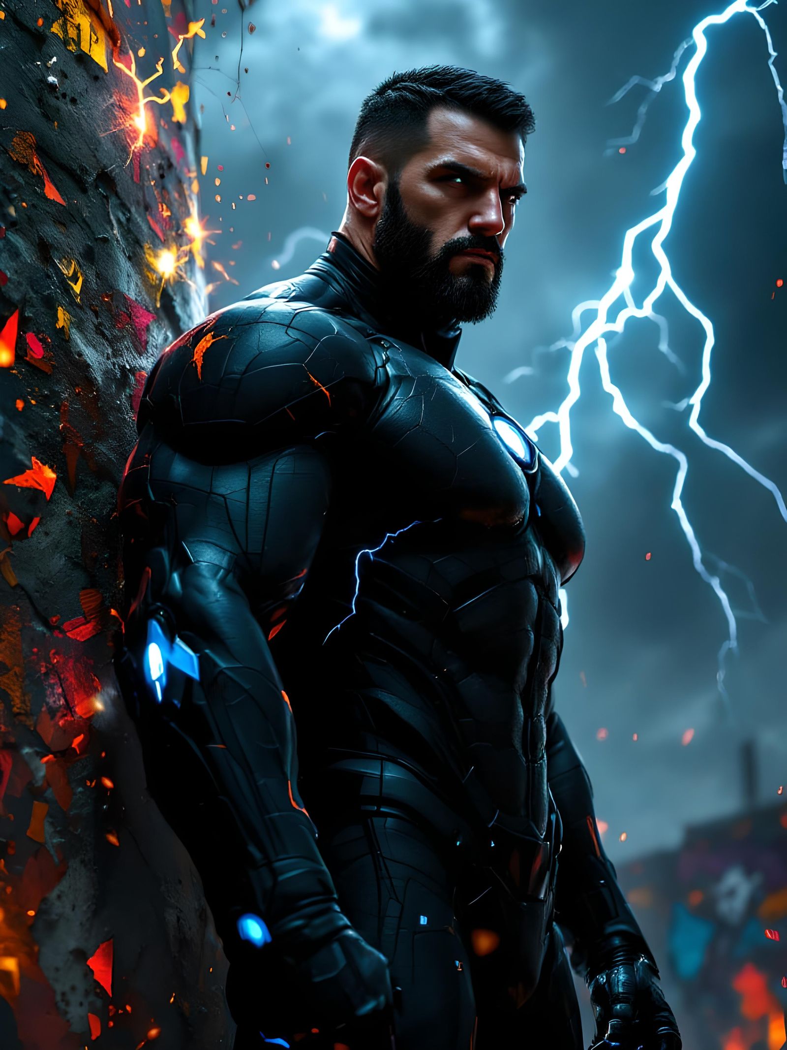 Towering Grim Warrior in Ash Thorp Style